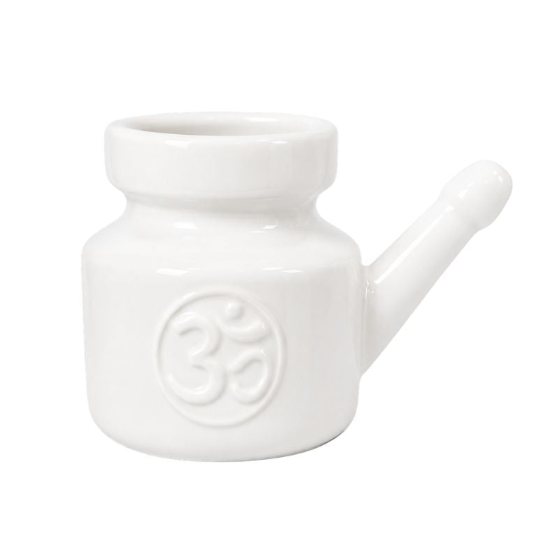 Neti Pot Ohm Ceramic – White 300g-Global Food Hub