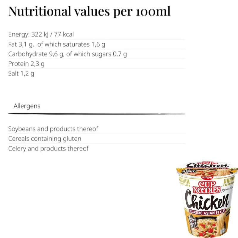 Nissin Cup Noodle Chicken - 63g-Global Food Hub