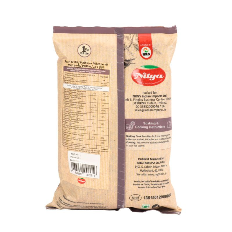 Nitya Pearl Millets (Bajra Whole) - 1Kg-Global Food Hub