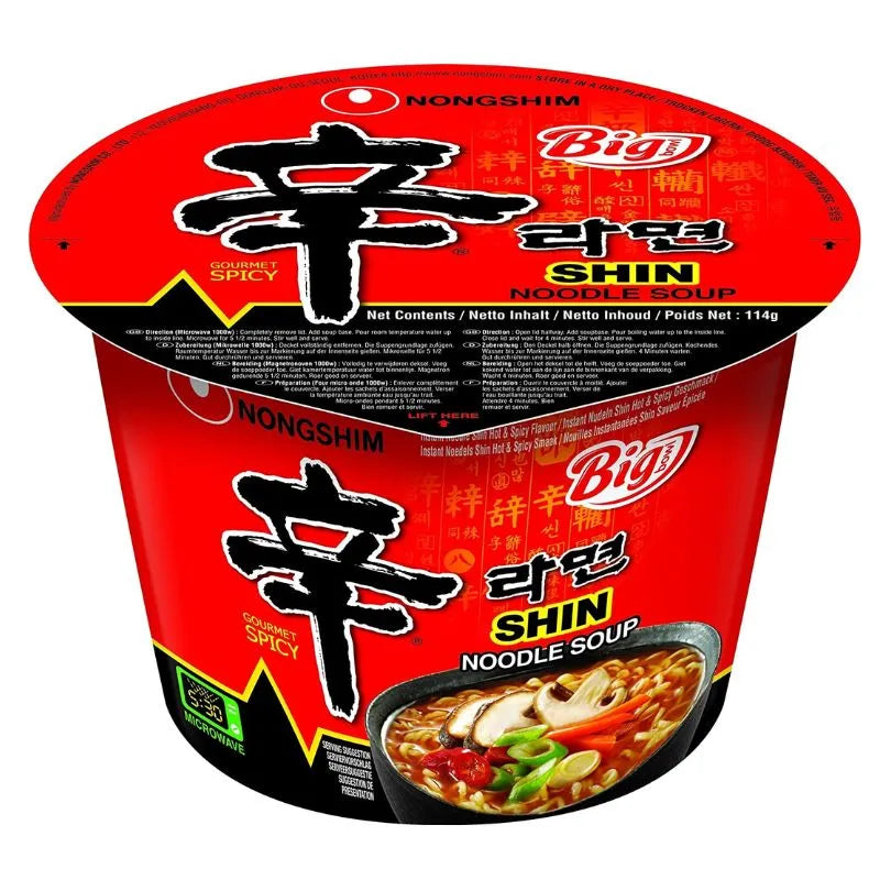 Nongshim Spicy Shin Noodles Bowl - 114g-Global Food Hub