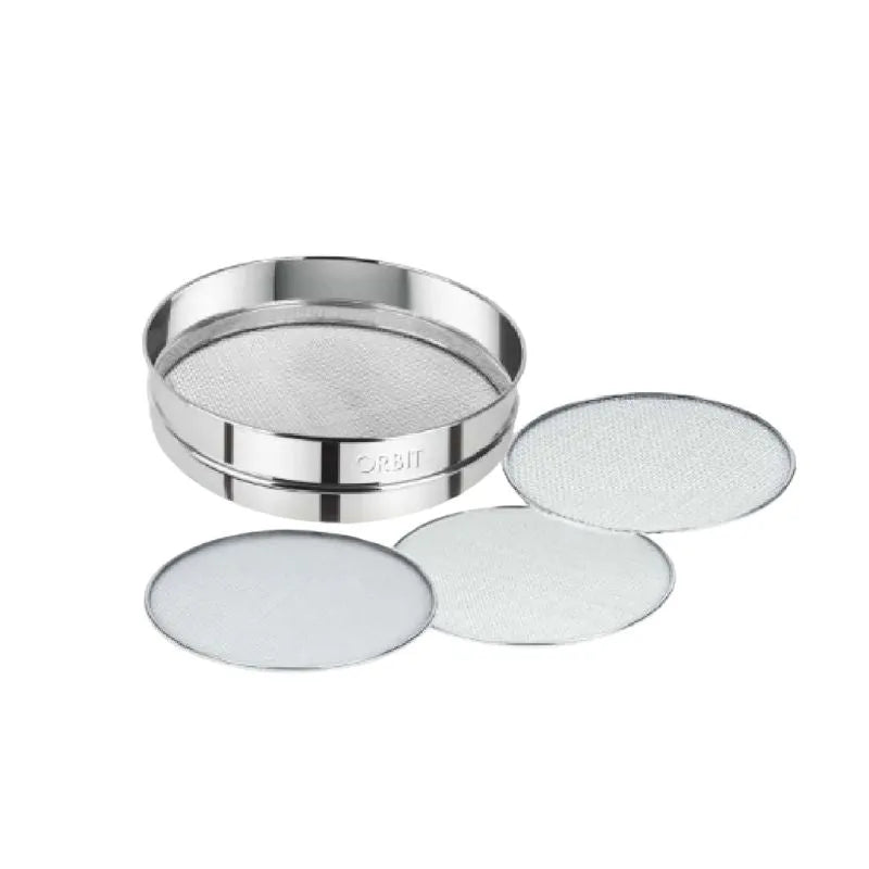 Orbit Stainless Steel Folding Chalni / Flour Sieve-Global Food Hub