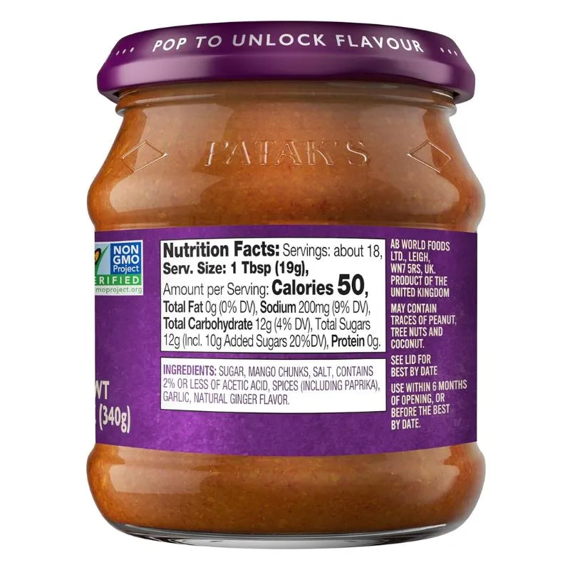 Patak's Mango Chutney Sweet - 340g-Global Food Hub
