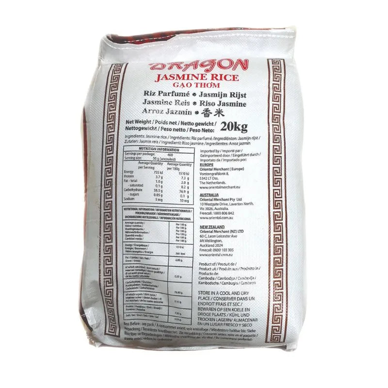 Red Dragon Jasmine Rice - 20Kg-Global Food Hub