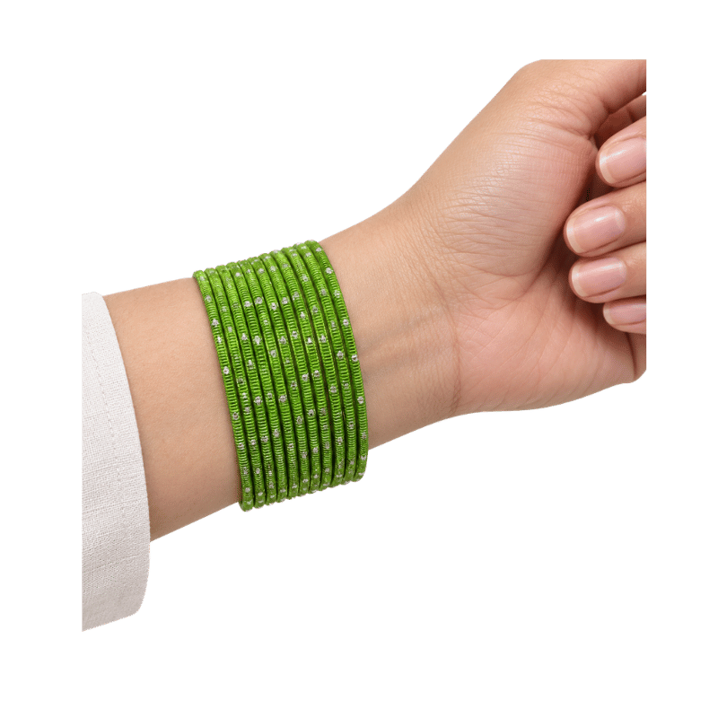 Revency Adults Bangles Set of 24 - Kelly Green - Size 2.6-Global Food Hub