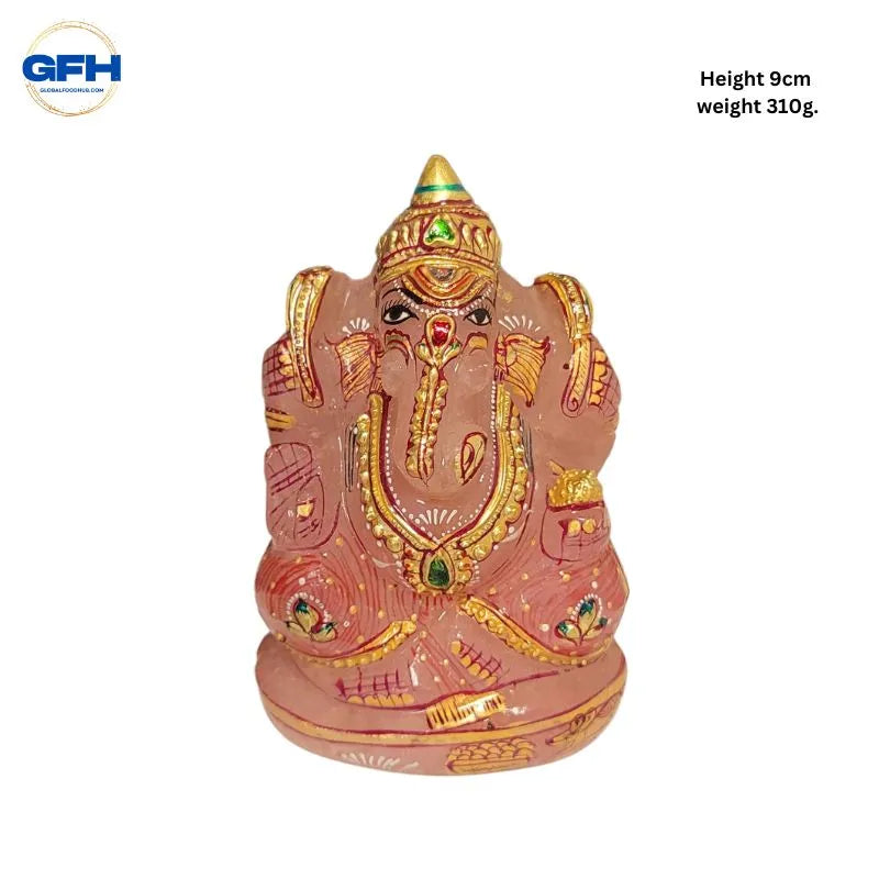 Rose Quartz Ganesha With Certificate-Global Food Hub