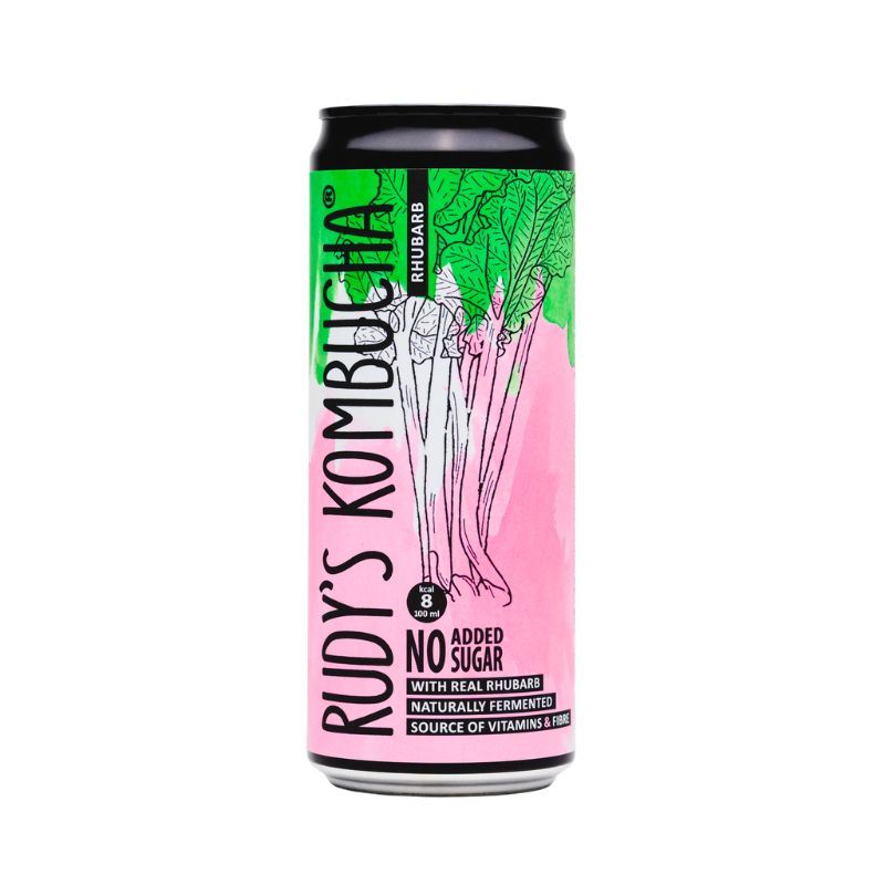 Rudy’s Kombucha Rhubarb- 330ml-Global Food Hub