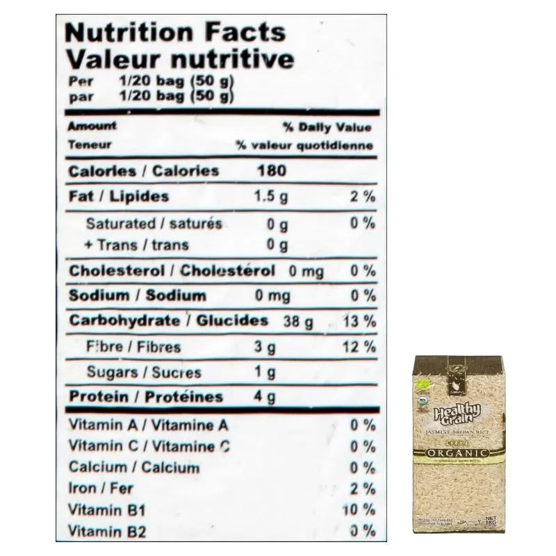 SAWAT-D **ORGANIC** Jasmine Brown Rice - 1Kg-Global Food Hub