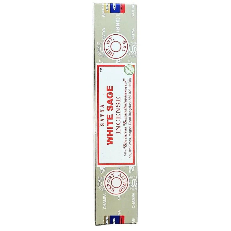 Satya White Sage Incense Sticks - 15g-Global Food Hub