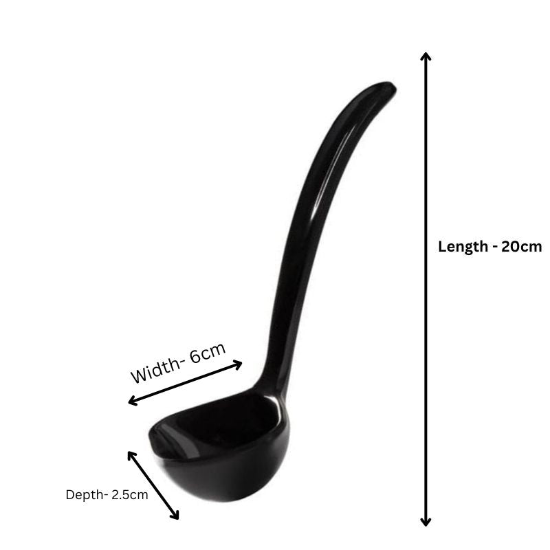 Sauce Serving Spoon Black, plastic-Global Food Hub
