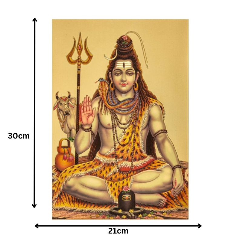 Shiva Gold Foil Poster - 21cm x 30cm-Global Food Hub