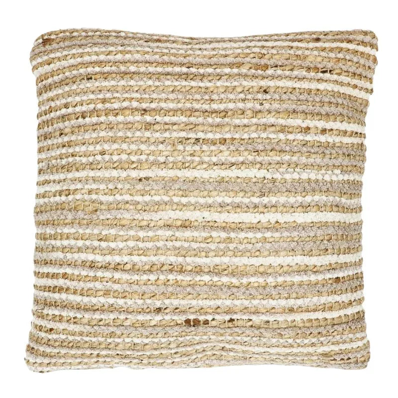 Sizo Handmade Cushion Chenille Cotton Cream Colour 45X45cm-Global Food Hub