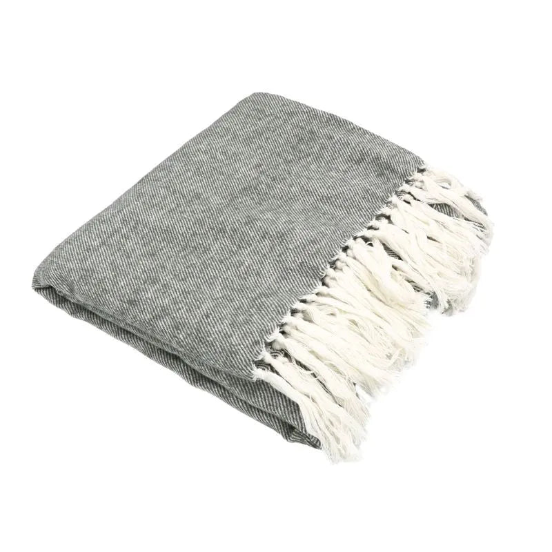 Sizo Handmade Plaid Grey & White 130x170-Global Food Hub