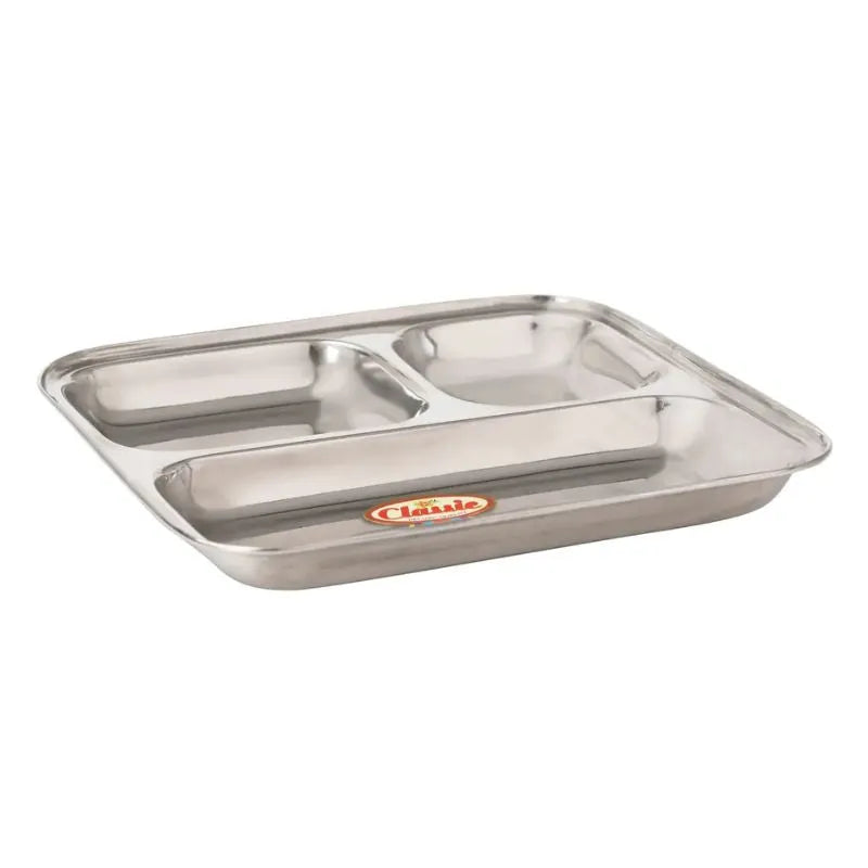 Stainless Steel Plate / Thali 25X25 cm-Global Food Hub