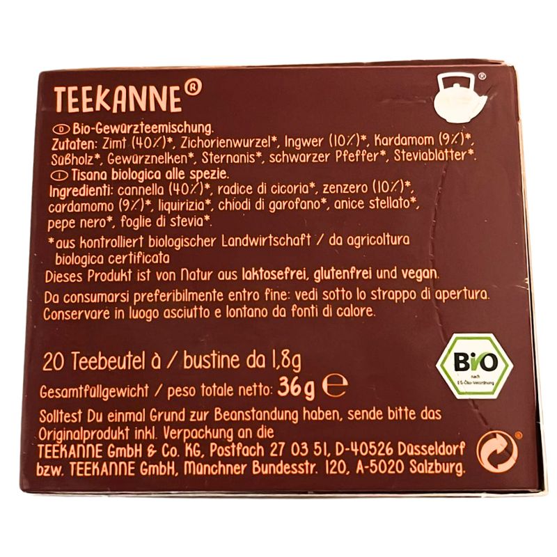 Teekanne - Oriental Chai - 20 Bags / 45g-Global Food Hub