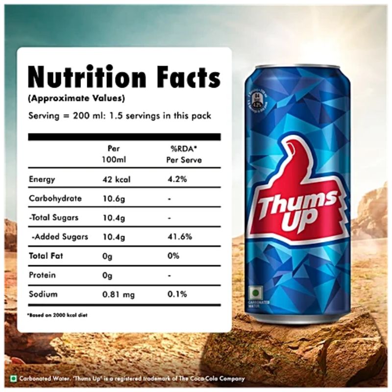 Thums Up Soft Drink Can - 300ml-Global Food Hub
