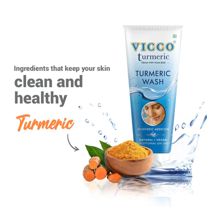 Vicco Turmeric Face Wash - 70g-Global Food Hub