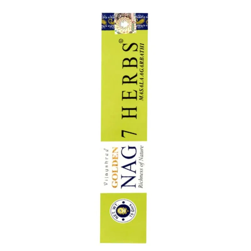 Vijayshree Golden Nag 7 Herbs Incense Sticks - 15 Sticks-Global Food Hub