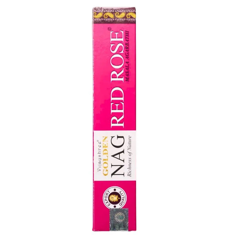 Vijayshree Golden Nag Red Rose Incense Sticks - 12 Sticks-Global Food Hub