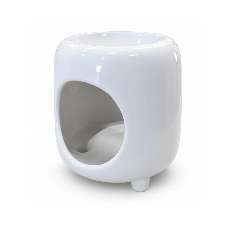White Ceramic Aroma Diffuser – Oil & Wax Burner-Global Food Hub