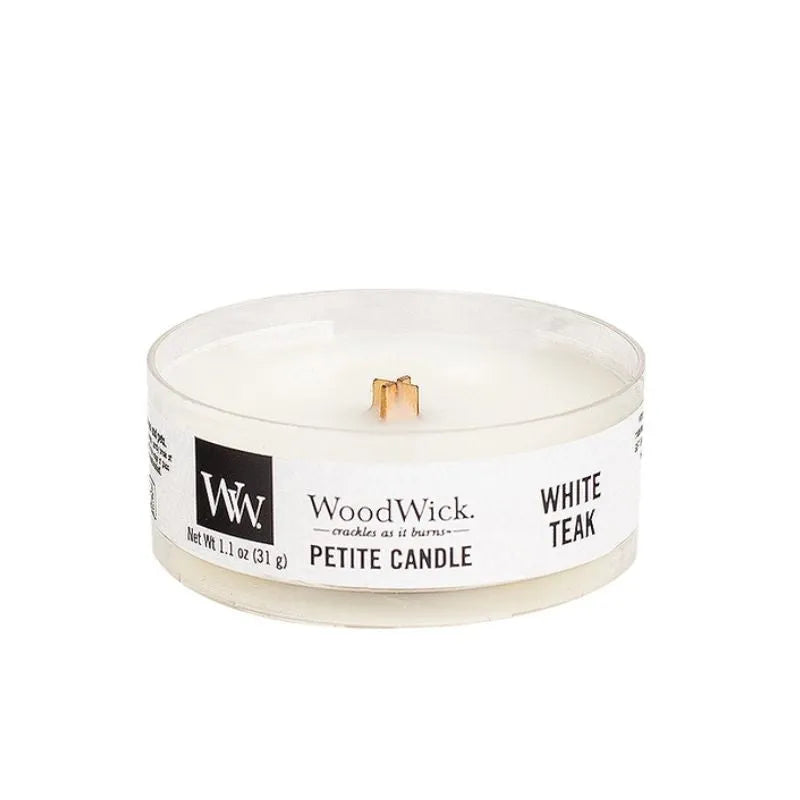 WoodWick White Teak Small Candle Burning Time 8 hours-Global Food Hub