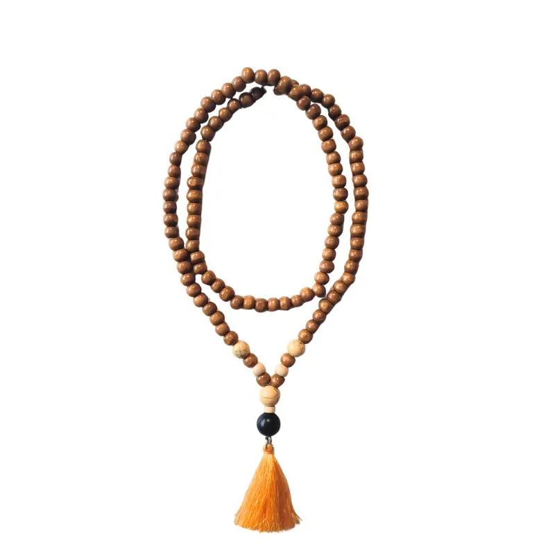 Wooden Beads Necklace Yellow-Global Food Hub