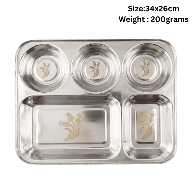 Stainless Steel Plate / Thali 34x26cm