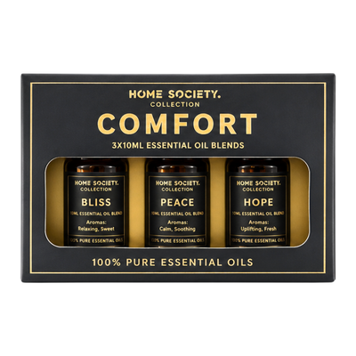 Comfort Fragrance Essential Oil Pack - 3 x 10ML - Bliss, Peace, Hope