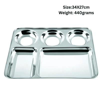 Stainless Steel Premium Thali 34X27cm
