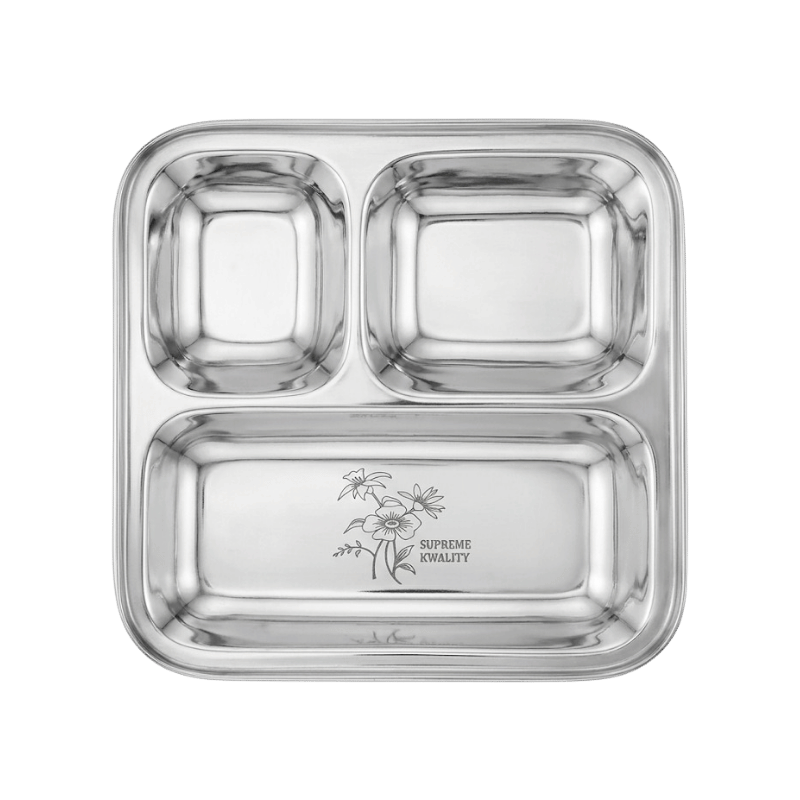 Stainless Steel Plate / Thali 21X21 cm