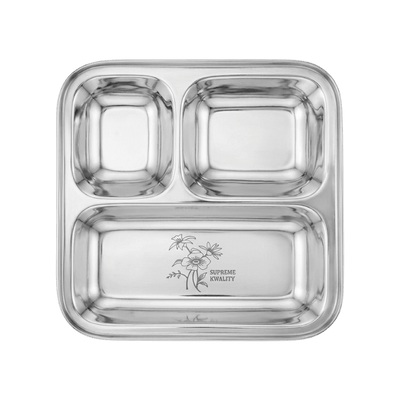 Stainless Steel Plate / Thali 21X21 cm