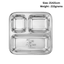 Stainless Steel Plate / Thali 21X21 cm