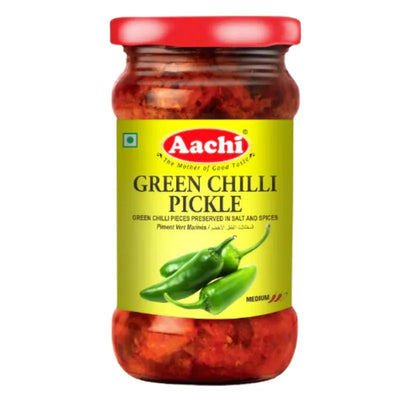 AACHI- Green Chilli Pickle- 300g-Global Food Hub