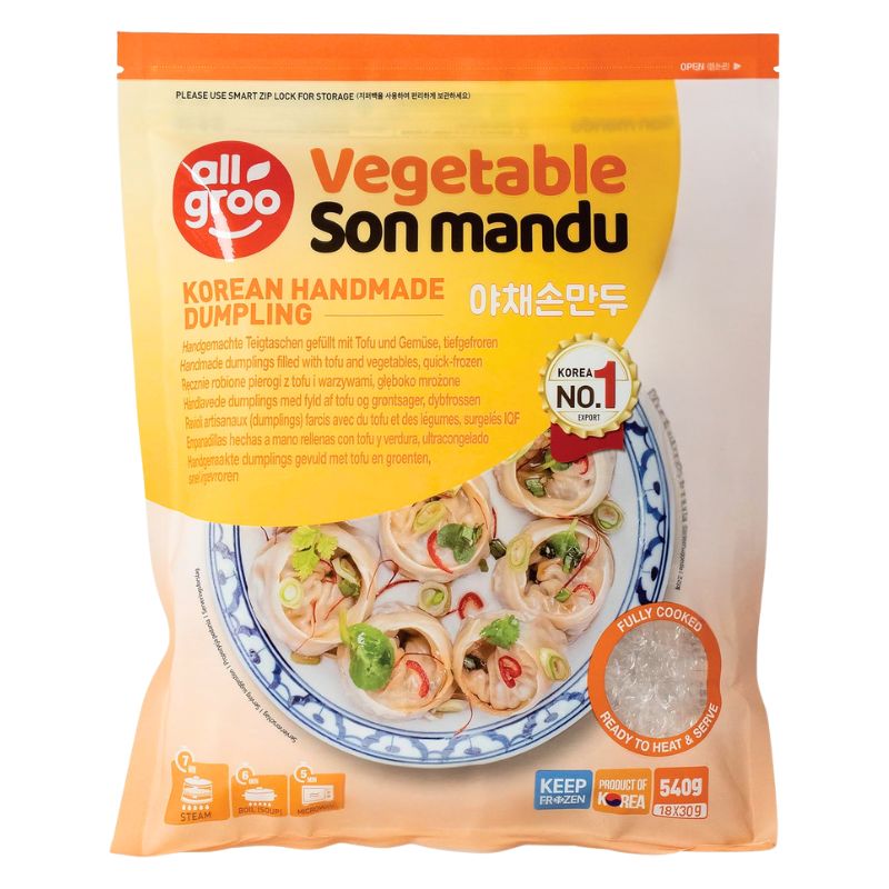 ALL GROO Frozen Vegetable Son Mandu Handmade Dumpling -540g-Global Food Hub