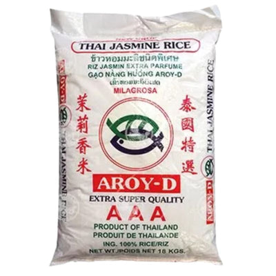 AROY-D - Thai Hom Mali Rice - 18Kg-Global Food Hub