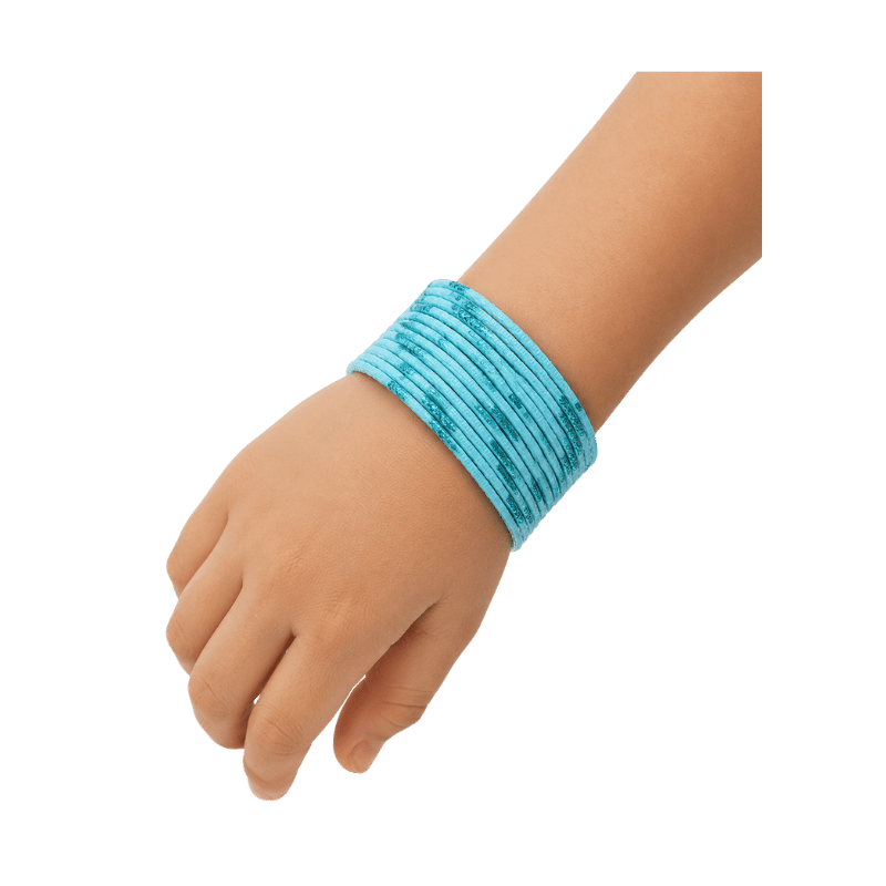 Aadhya Kids Bangles Set of 24 - Aqua Blue- Size 1.14-Global Food Hub