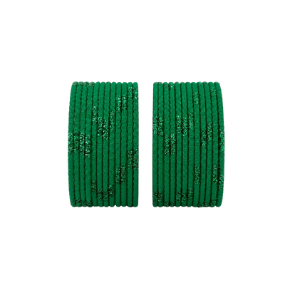 Aadhya Kids Bangles Set of 24 - Dark Green - Size 2.20-Global Food Hub