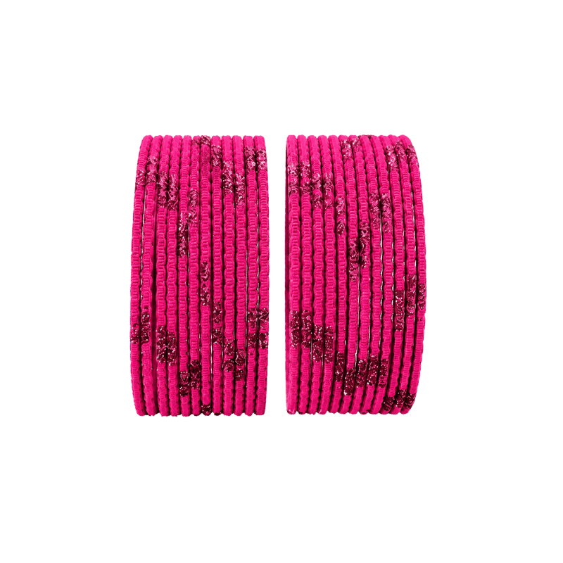 Aadhya Kids Bangles Set of 24 - Dark Pink- Size 1.14-Global Food Hub