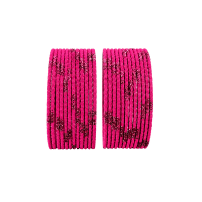 Aadhya Kids Bangles Set of 24 - Dark Pink- Size 2.00-Global Food Hub