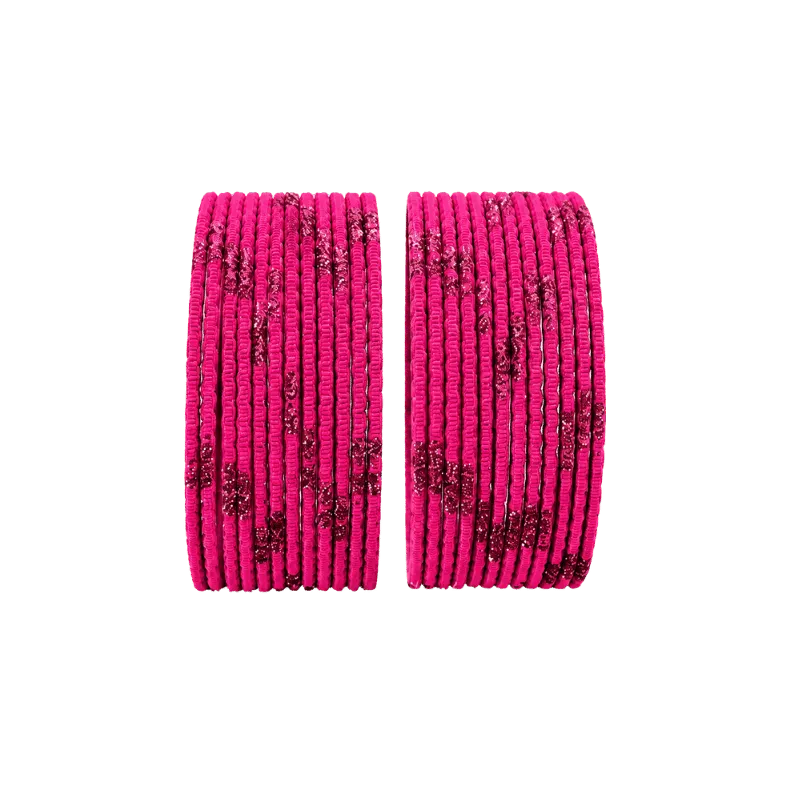 Aadhya Kids Bangles Set of 24 - Dark Pink- Size 2.20-Global Food Hub