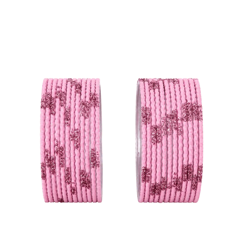 Aadhya Kids Bangles Set of 24 - Dusty Pink - Size 2.00-Global Food Hub