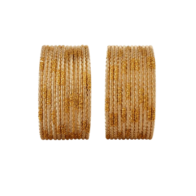 Aadhya Kids Bangles Set of 24 - Golden - Size 2.20-Global Food Hub