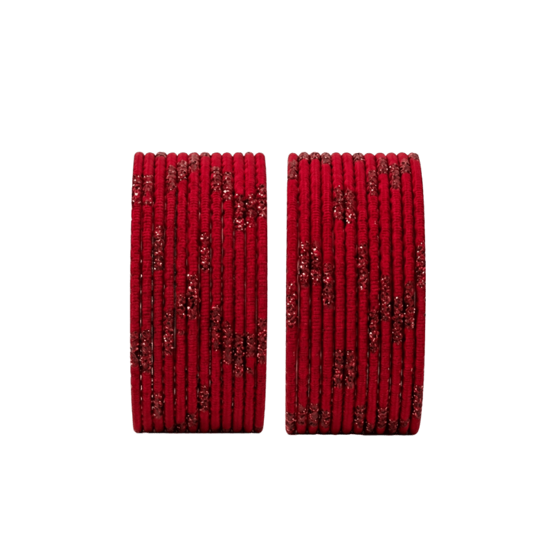 Aadhya Kids Bangles Set of 24 - Maroon - Size 1.14-Global Food Hub