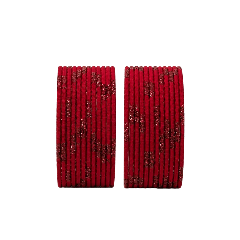 Aadhya Kids Bangles Set of 24 - Maroon - Size 2.20-Global Food Hub