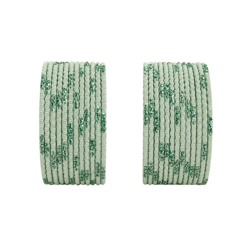 Aadhya Kids Bangles Set of 24 - Mint Green- Size 1.14-Global Food Hub