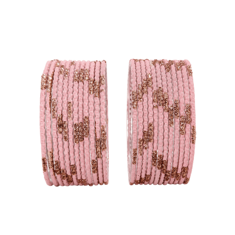 Aadhya Kids Bangles Set of 24 - Peach- Size 2.00-Global Food Hub