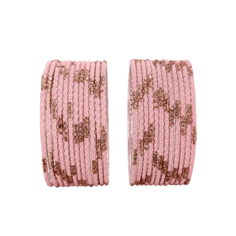 Aadhya Kids Bangles Set of 24 - Peach- Size 2.00-Global Food Hub