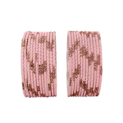 Aadhya Kids Bangles Set of 24 - Peach- Size 2.20-Global Food Hub