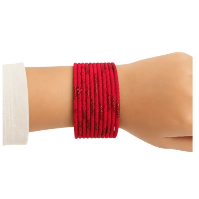 Aadhya Kids Bangles Set of 24 - Red - Size 1.14-Global Food Hub
