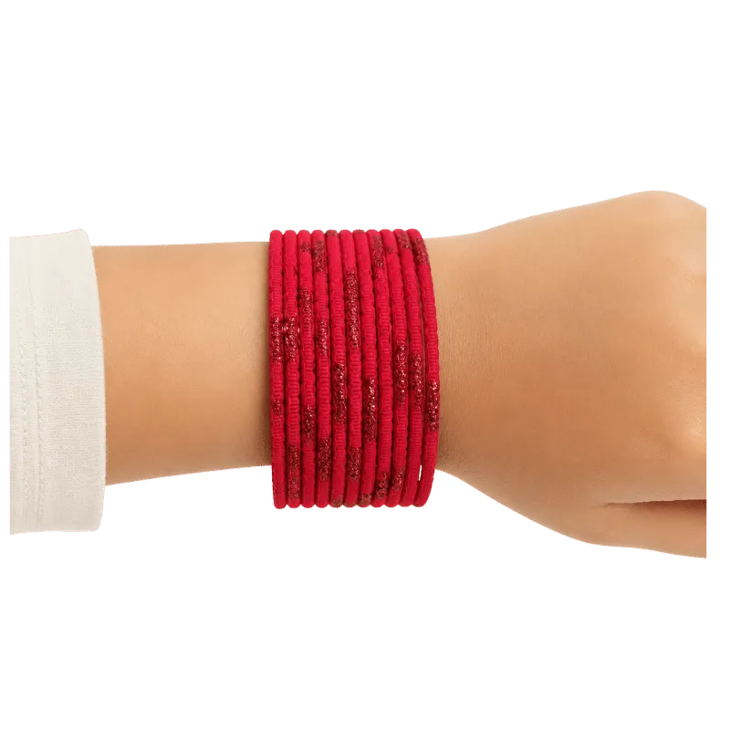 Aadhya Kids Bangles Set of 24 - Red - Size 2.00-Global Food Hub
