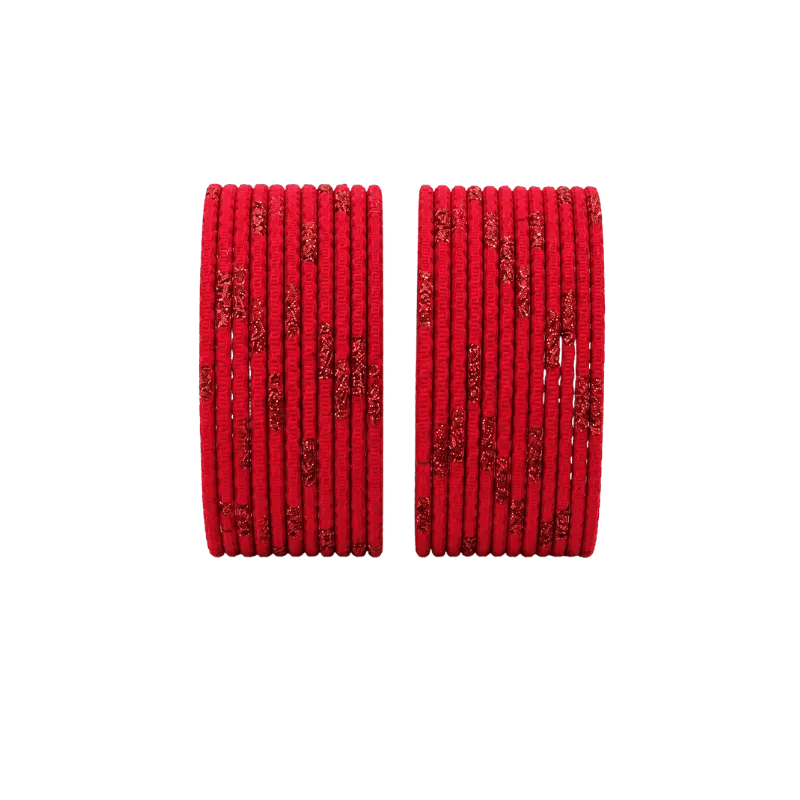 Aadhya Kids Bangles Set of 24 - Red - Size 2.00-Global Food Hub